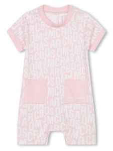 Marc Jacobs Kids barboteuse en coton à logo imprimé - Rose