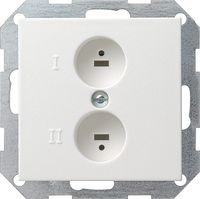 Gira luidsprekercontactdoos glanzend wit 040203