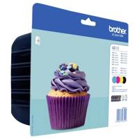 Brother Inktcartridge LC123 Origineel Combipack Zwart, Cyaan, Magenta, Geel LC123VALBP - thumbnail