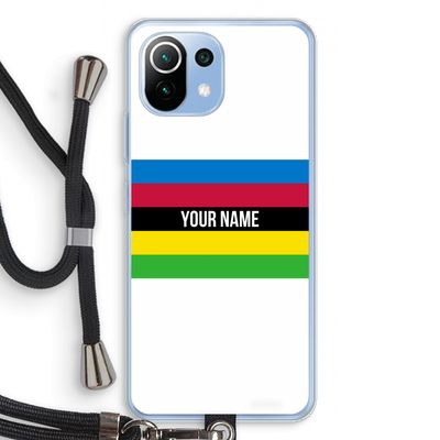 WK Wielrennen: Xiaomi Mi 11 Lite Transparant Hoesje met koord