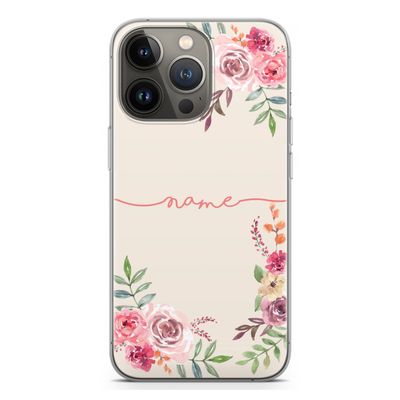 Rozen: iPhone 13 Pro Transparant Hoesje