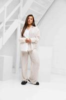 Off The Pitch Asymmetric Striped Set Dames Wit - Maat XS - Kleur: WitZwart | Soccerfanshop