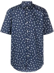 Canali chemise à imprimé graphique - Bleu