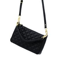 Leren handtas dames - zwart quilted - MŌSZ Coco S