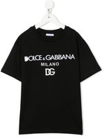 Dolce & Gabbana Kids t-shirt DG Milano brodé - Noir - thumbnail