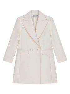 Dolce & Gabbana Kids manteau en laine vierge à boutonnière croisée - Blanc