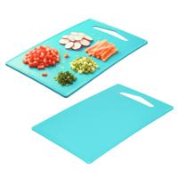 Plasticforte Keuken Snijplank - 2x - blauw - 36 x 24 cm - kunststof - voor groente, fruit, vlees