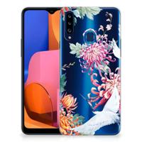 Samsung Galaxy A20s | TPU Hoesje | Bird Flowers