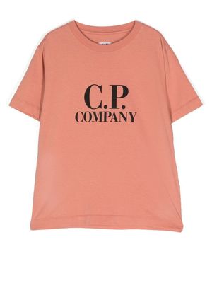 C.P. Company Kids t-shirt en coton à logo imprimé - Rose