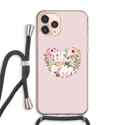 GRL PWR Flower: iPhone 11 Pro Max Transparant Hoesje met koord
