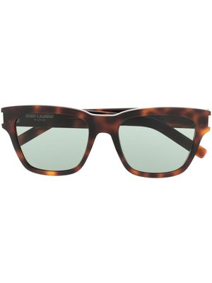 Saint Laurent Eyewear lunettes de soleil d'inspiration wayfarer - Marron