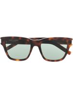 Saint Laurent Eyewear lunettes de soleil d'inspiration wayfarer - Marron