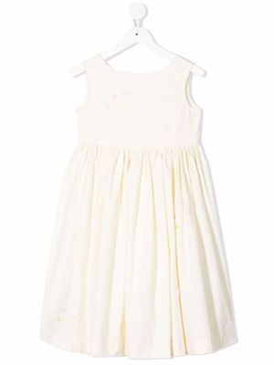Bonpoint robe sans manches à jupe plissée - Jaune