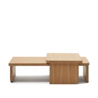 Kave Home Salontafel Oaq Set van 2 stuks, Eiken - Bruin - thumbnail