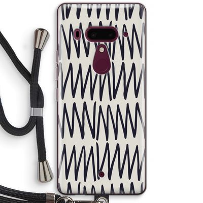 Marrakech Zigzag: HTC U12+ Transparant Hoesje met koord