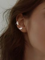 Vintage Zilver Libel oorbellen Oor manchetten - thumbnail