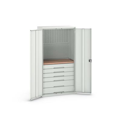 Bott Verso Systeemkast | 1050x550x2000mm | 6 Lades | 1 Perfo Achterwand | RAL 7035 - 16926573.16