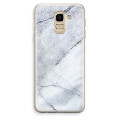 Witte marmer: Samsung Galaxy J6 (2018) Transparant Hoesje