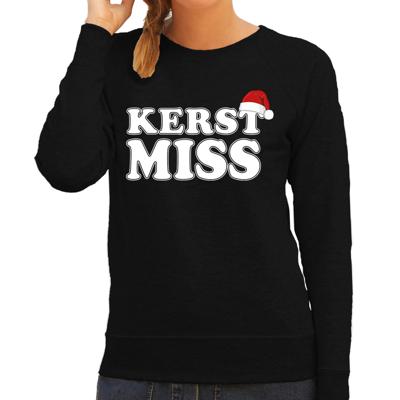 Foute Kersttrui/sweater voor dames - Kerstmiss - zwart - Kerstmuts