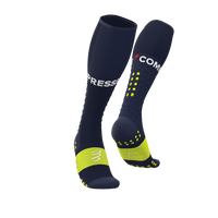 Compressport Full socks Run compressiesokken blauw T1