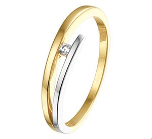 TFT Ring Diamant 0.03ct H SI Bicolor Goud