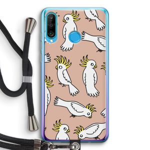 Papegaai: Huawei P30 Lite Transparant Hoesje met koord