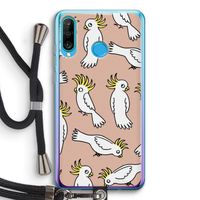Papegaai: Huawei P30 Lite Transparant Hoesje met koord