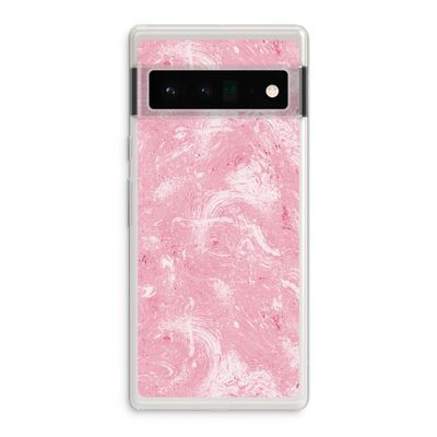 Abstract Painting Pink: Google Pixel 6 Pro Transparant Hoesje