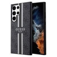 Guess 4G Printed Stripe Samsung Galaxy S23 Ultra 5G Hybride Hoesje - Zwart - thumbnail