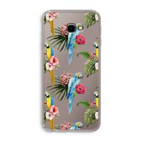 Kleurrijke papegaaien: Samsung Galaxy J4 Plus Transparant Hoesje - thumbnail