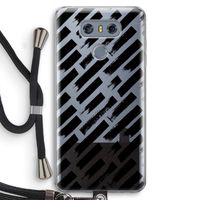 Zwarte vegen: LG G6 Transparant Hoesje met koord
