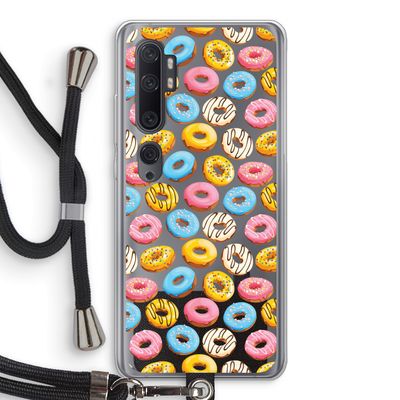 Pink donuts: Xiaomi Mi Note 10 Pro Transparant Hoesje met koord