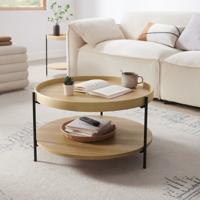 Artistiq Ronde Salontafel 'Sylver' 69cm, kleur Naturel Artistiq Ronde Salontafel 'Sylver' 69cm, kleur Naturel