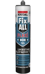 Soudal Fix - All Flexi | Lijm- en voegkit | Zwart | 290 ml - 105031