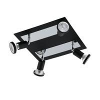 Eglo Led plafondspotSarria 4-lichts zwart - 94966