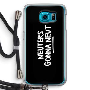 Neuters (zwart): Samsung Galaxy S6 Transparant Hoesje met koord