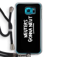 Neuters (zwart): Samsung Galaxy S6 Transparant Hoesje met koord