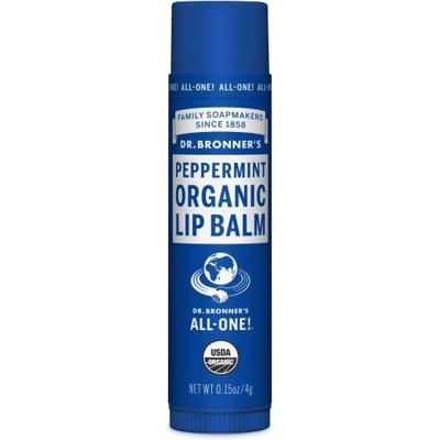 Dr. Bronner's Peppermint Organic Lip Balm 4gr Dr. Bronner's Peppermint Organic Lip Balm 4gr