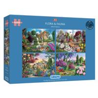 Flora & Fauna Puzzel 4x 500 Stukjes