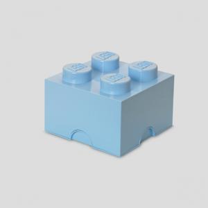 LEGO Brick 4 opbergbox - lichtblauw