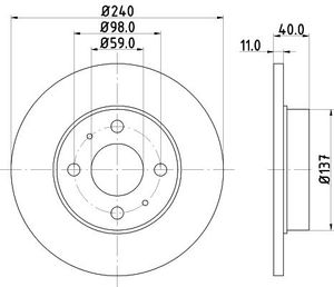 Remschijf 8DD355103151