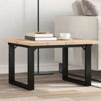 Salontafel O-frame 60x60x40,5 cm grenenhout en gietijzer