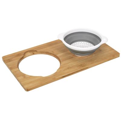 Snijplank met handig vergiet set - bamboe/kunststof - 50 x 28 cm - keuken - koken - handig - gadgets