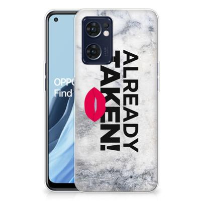 OPPO Reno 7 5G | Find X5 Lite | Siliconen hoesje | met naam Already Taken White