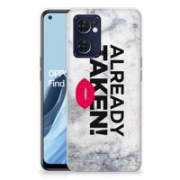 OPPO Reno 7 5G | Find X5 Lite | Siliconen hoesje | met naam Already Taken White