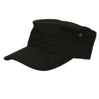 Leger/army pet voor volwassenen - zwart - Militairy look rebel cap - thumbnail