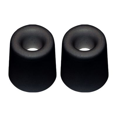 Deurbuffer - 2x - deurstopper - zwart - rubber - 35 x 30 mm - schroefbevestiging