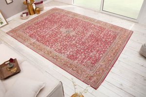 Oosters katoenen vloerkleed OLD MARRAKESCH XXL 350x240cm rood antiek bloemmotief - 40520