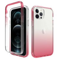 iPhone 14 Pro hoesje - Full body - 2 delig - Shockproof - Siliconen - TPU - Roze - thumbnail