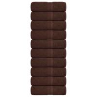 VidaXL Gastendoekjes 10 st 30x50 cm 360 g/m² 100% katoen bruin